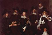 Gruppenportrat der Regenten des Altmannerhospitzes in Haarlem Frans Hals